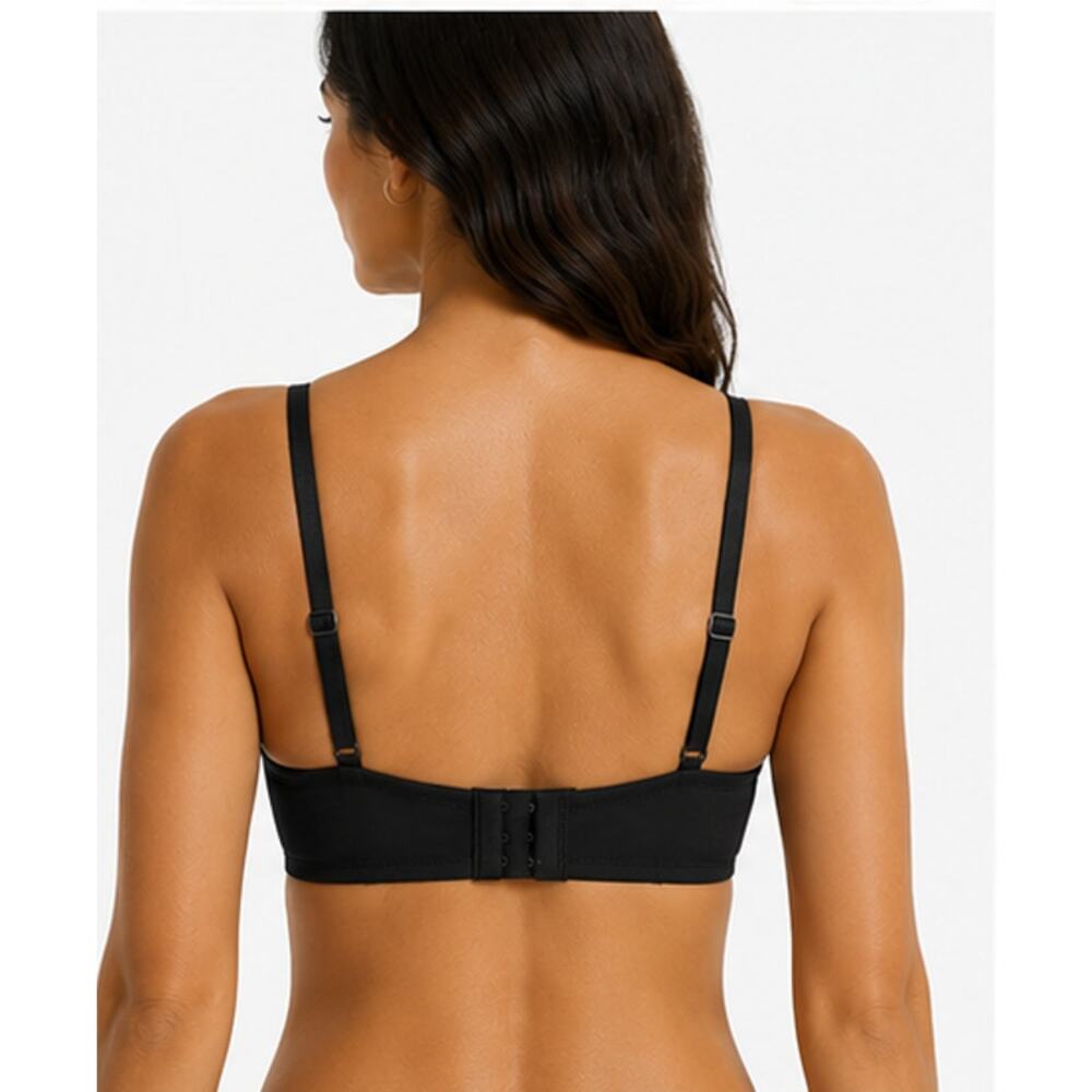 SKIMS Fits Everybody Lace Unlined Demi Bra Onyx Black 32C NWT - Picture 4 of 6